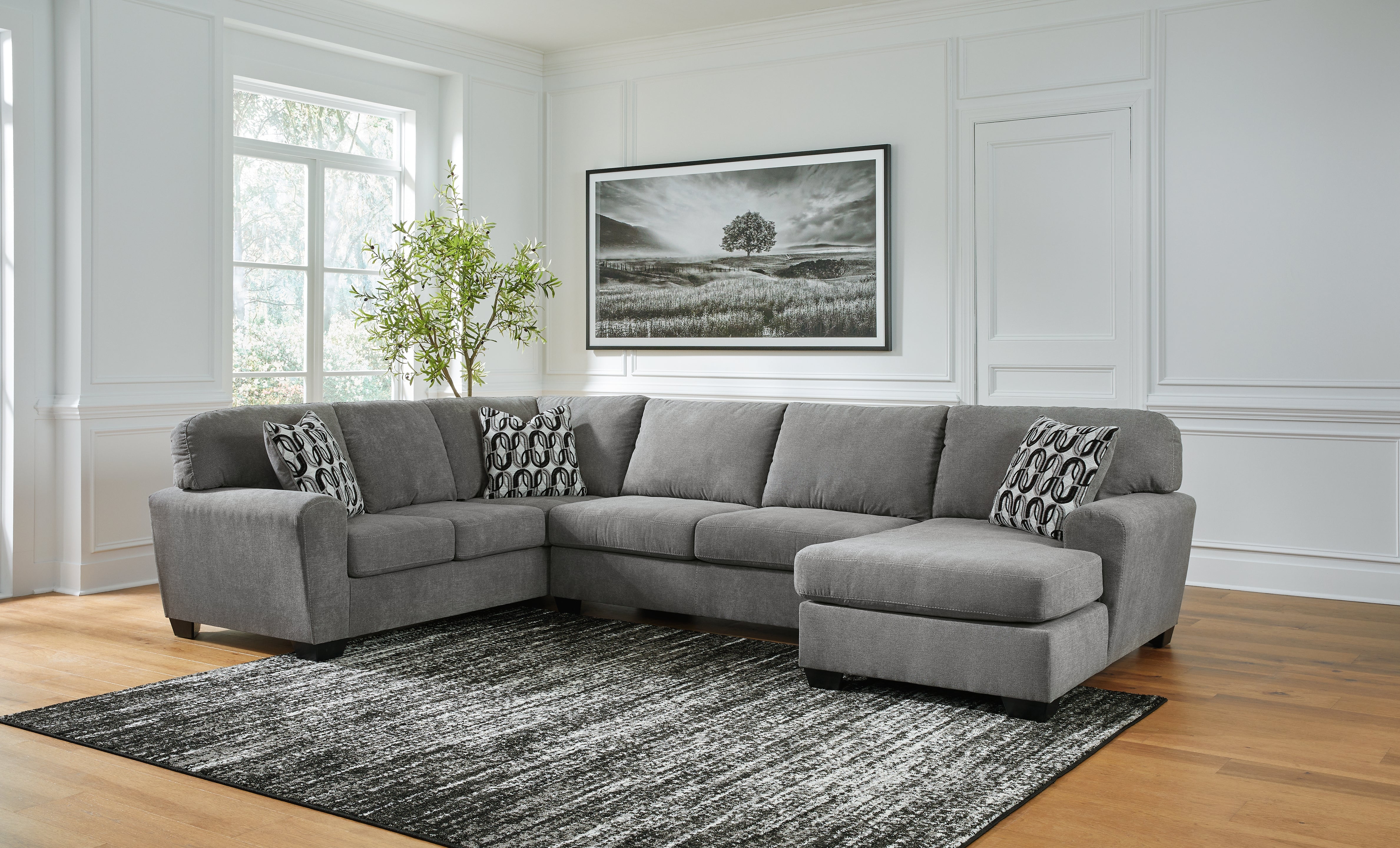Best Furniture Outlet - Ashley Furniture - Birkdale Court Sectional - RAF 3-Piece Sectional / Gray - 32402S3