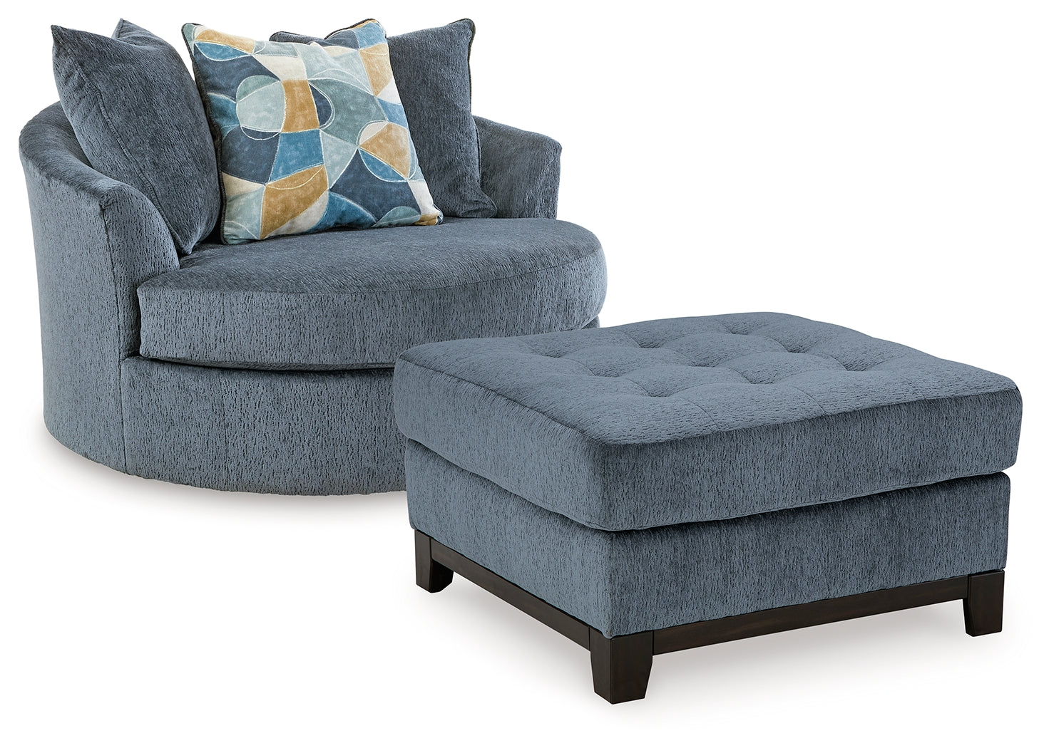 Best Furniture Outlet - Ashley Furniture - Maxon Place Oversized Chair and Ottoman - Oversized Chair and Ottoman / Navy - 33003U1