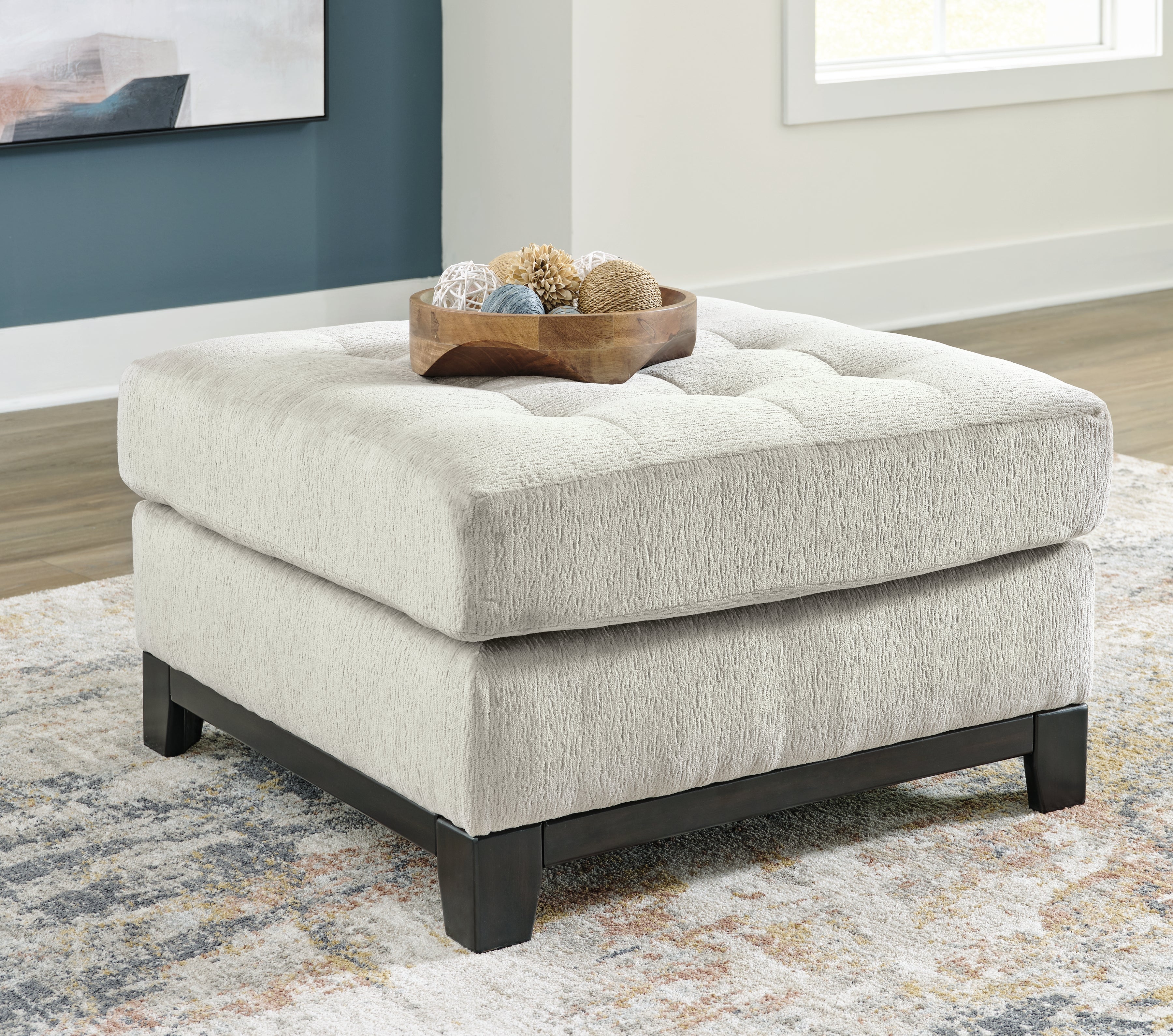 Best Furniture Outlet - Ashley Furniture - Maxon Place Living Room - Oversized Accent Ottoman / Stone - 3300408