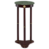 Best Furniture Outlet - Coaster - Edie Round Marble Top Plant Stand Merlot - 3315
