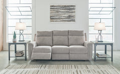 Best Furniture Outlet - Ashley Furniture - Barnsana Living Room - Reclining Power Sofa / Ash - 3320187
