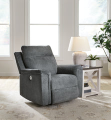 Best Furniture Outlet - Ashley Furniture - Barnsana Living Room - Power Rocker Recliner / Gravel - 3320298