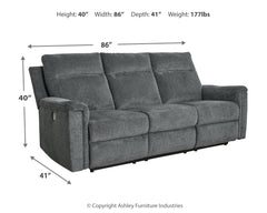 Barnsana Power Reclining Sofa, Loveseat and Recliner