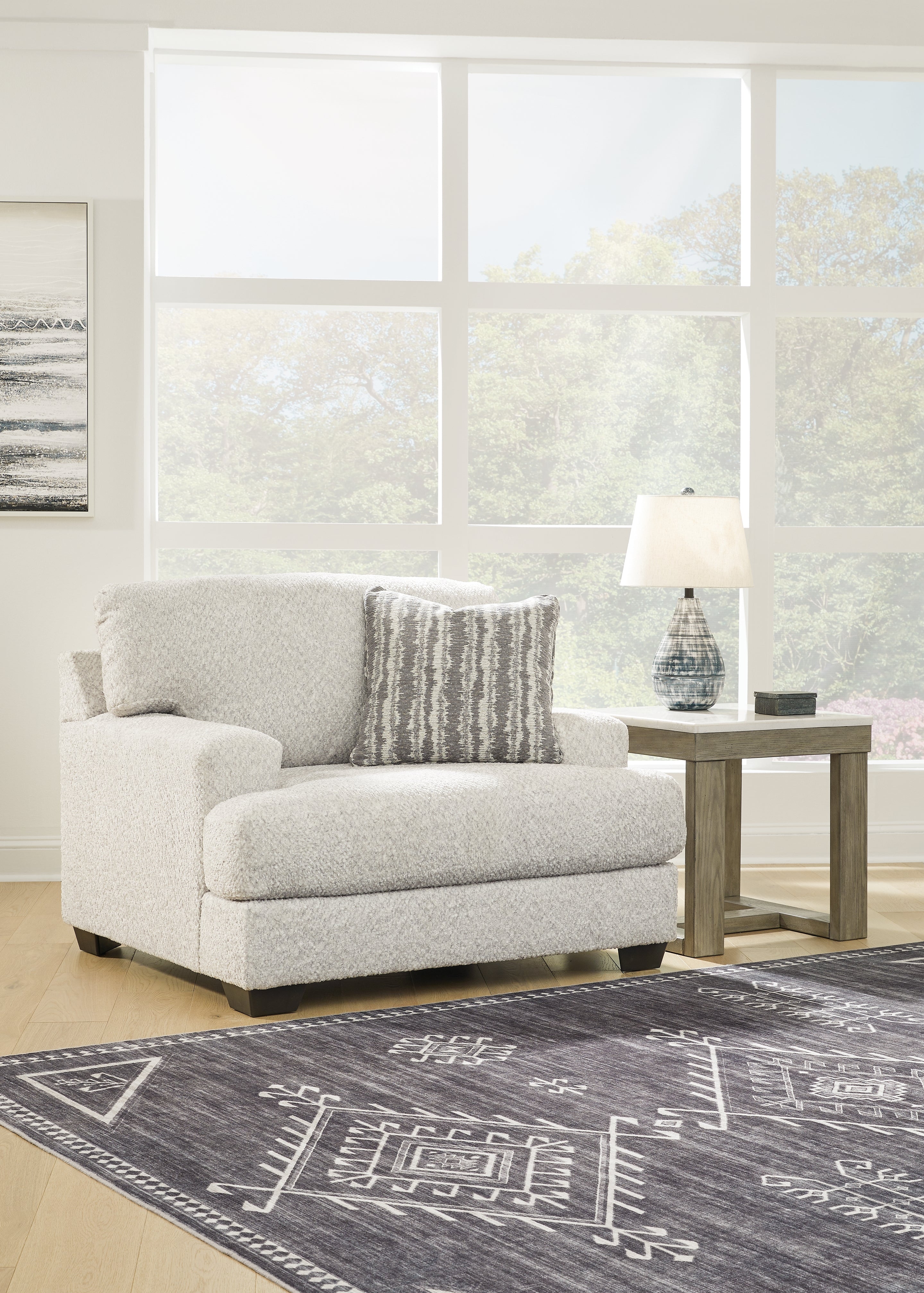 Best Furniture Outlet - Ashley Furniture - Brebryan Living Room - Chair and a Half / Flannel - 3440123