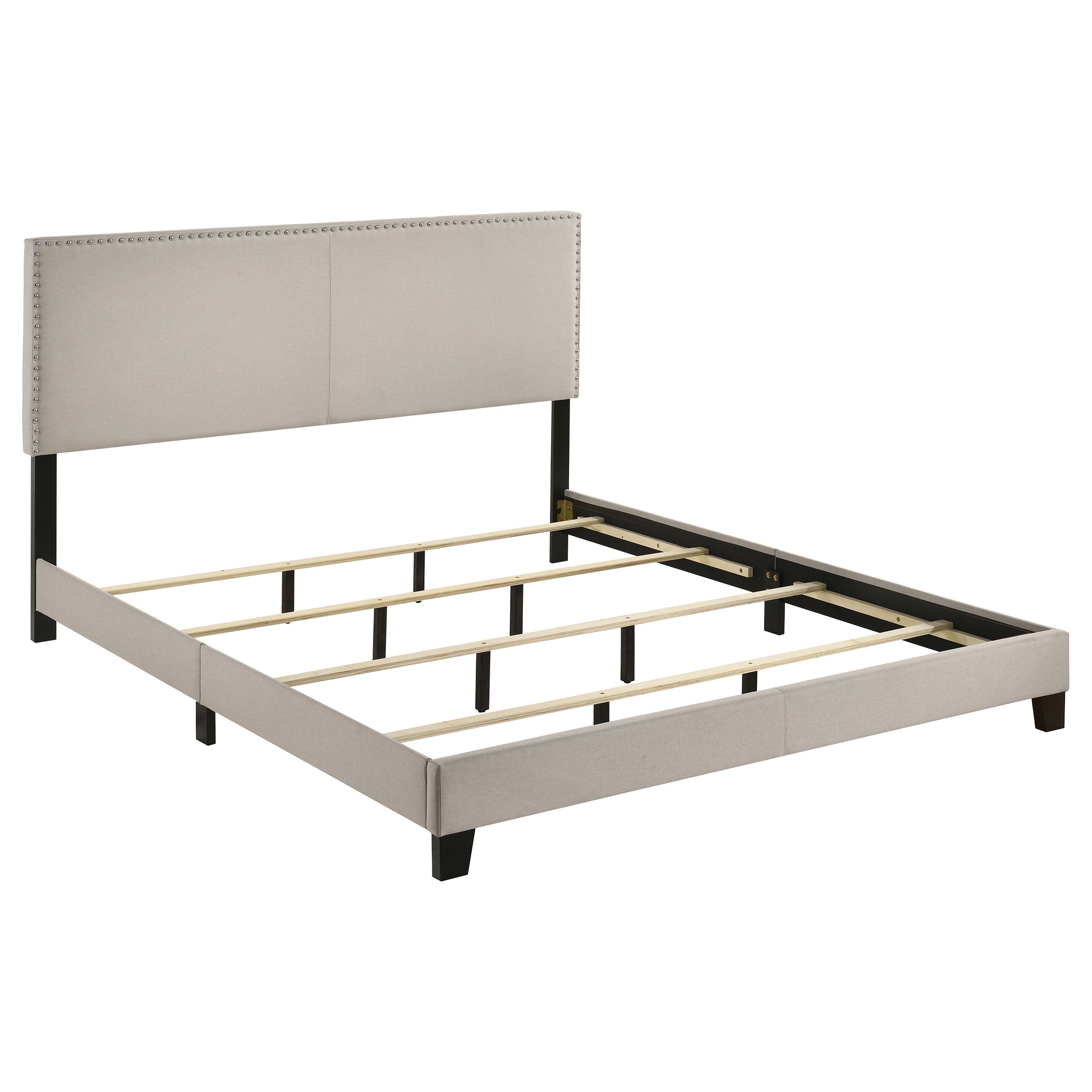 Best Furniture Outlet - Coaster - Boyd Upholstered California King Panel Bed Ivory - 350051KW