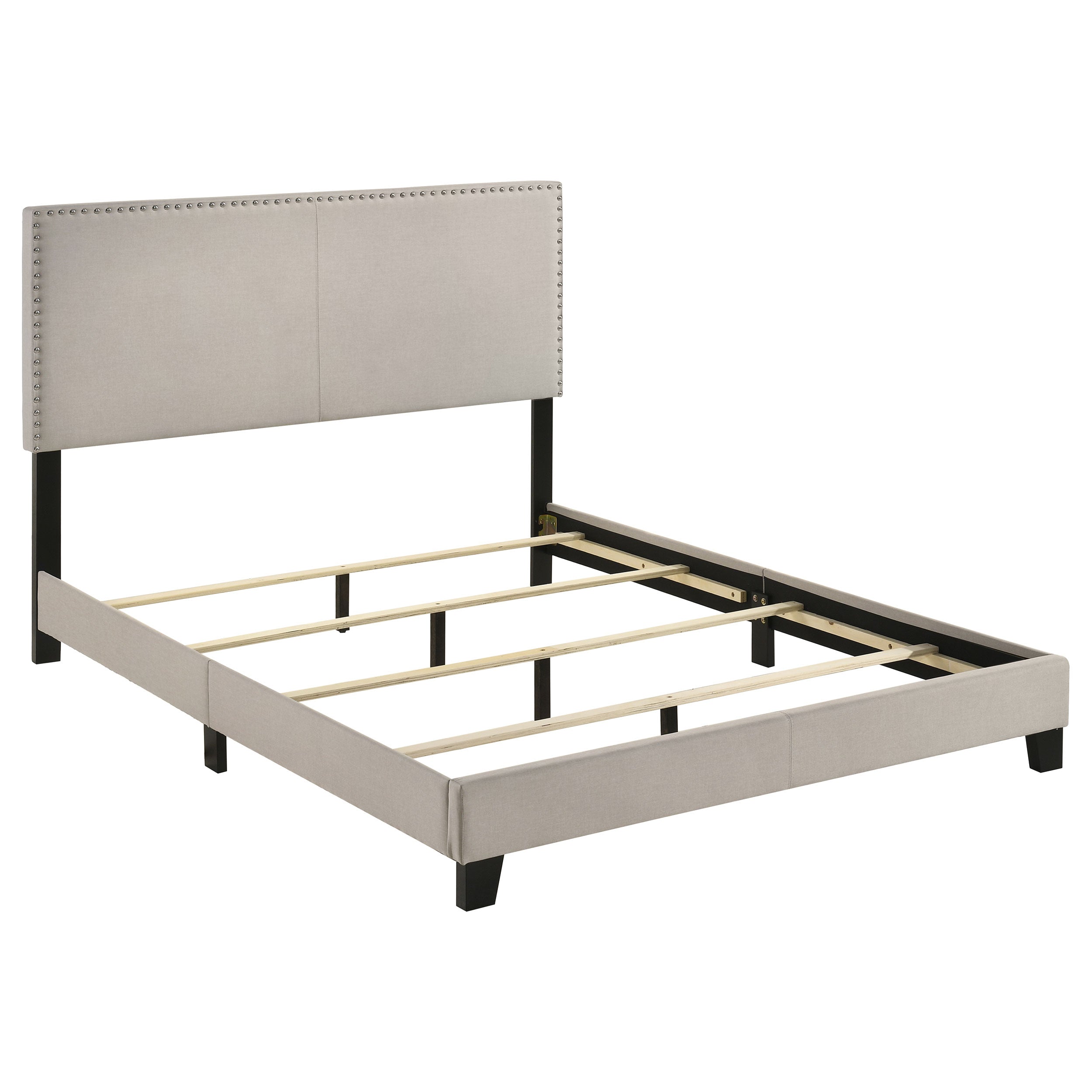 Best Furniture Outlet - Coaster - Boyd Upholstered Queen Panel Bed Ivory - 350051Q