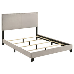Best Furniture Outlet - Coaster - Boyd Upholstered Queen Panel Bed Ivory - 350051Q