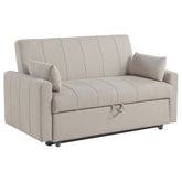 Best Furniture Outlet - Coaster - Portland Boucle Upholstered Sleeper Sofa Bed Latte - 350142