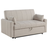 Best Furniture Outlet - Coaster - Portland Boucle Upholstered Sleeper Sofa Bed Latte - 350142