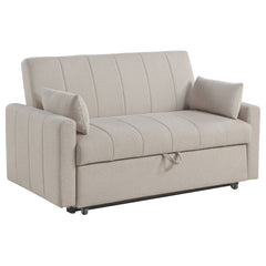 Best Furniture Outlet - Coaster - Portland Boucle Upholstered Sleeper Sofa Bed Latte - 350142