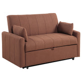 Best Furniture Outlet - Coaster - Portland Boucle Upholstered Sleeper Sofa Bed Copper - 350145