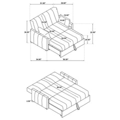 Portland Boucle Upholstered Sleeper Sofa Bed Copper