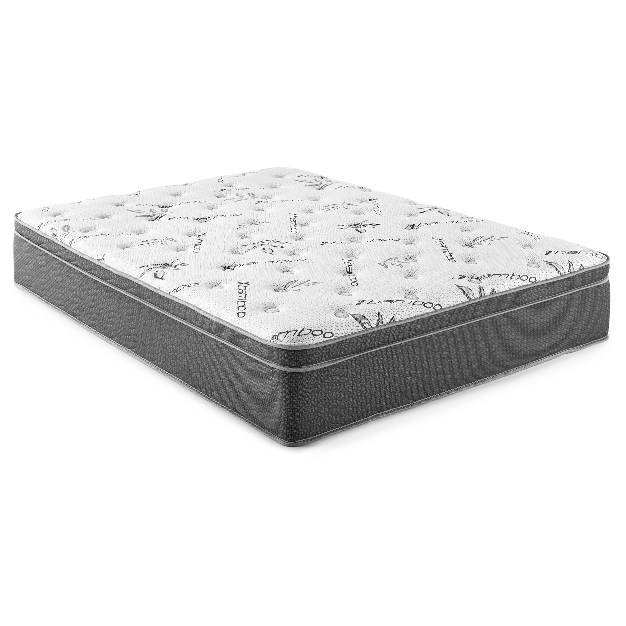 Best Furniture Outlet - Coaster - Sommet 13-inch Queen Bamboo Euro Top Memory Foam Hybrid Mattress - 350363Q