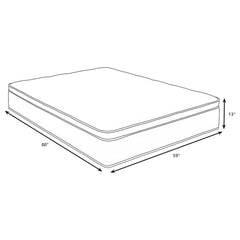 Sommet 13-inch Queen Bamboo Euro Top Memory Foam Hybrid Mattress