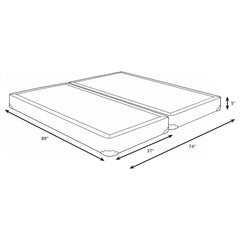 Mercer 5-inch Split Eastern King Low Profile Foundation