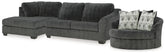Best Furniture Outlet - Ashley Furniture - Biddeford 2-Piece Sectional and Oversized Swivel Accent Chair - 2-Piece Sectional and Oversized Swivel Accent Chair - 35504U2