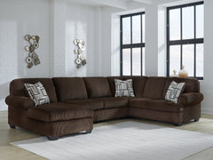 Best Furniture Outlet - Ashley Furniture - Kimlee Sectional - RAF 3-Piece Sectional with Chaise / Chocolate - PC35603S1