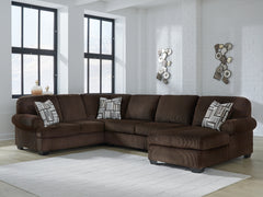Best Furniture Outlet - Ashley Furniture - Kimlee Sectional - LAF 3-Piece Sectional with Chaise / Chocolate - PC35603S2