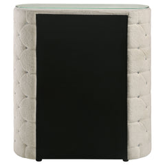Sonya 5-drawer Upholstered Bedroom Chest of Drawers Ivory