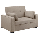 Best Furniture Outlet - Coaster - Edith Upholstered Convertible Sleeper Sofa Bed Beige - 360146