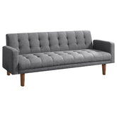 Best Furniture Outlet - Coaster - Sommer Upholstered Tufted Convertible Sofa Bed Grey - 360150
