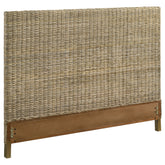 Best Furniture Outlet - Coaster - Zyla Woven Rattan California King Panel Headboard Kubu Grey - 360181KWB1