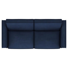 Gretchen Upholstered Convertible Sleeper Sofa Bed Navy Blue