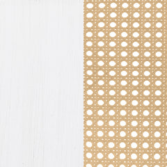 Lanewood Open Cane Webbing Metal Eastern King Bed White