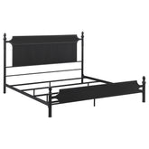 Best Furniture Outlet - Coaster - Cameron 51-inch Metal Eastern King Panel Bed Black - 360321KE