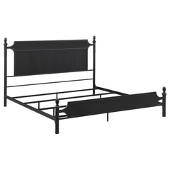 Best Furniture Outlet - Coaster - Cameron 51-inch Metal Eastern King Panel Bed Black - 360321KE