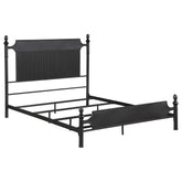 Best Furniture Outlet - Coaster - Cameron 51-inch Metal Queen Panel Bed Black - 360321Q