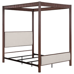 Best Furniture Outlet - Coaster - Zimmerlee 89-inch Metal Queen Canopy Bed Rust Brown - 360331Q