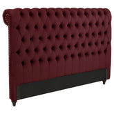 Best Furniture Outlet - Coaster - Devon 57-inch Upholstered Eastern King Headboard Wine Red - 360341KEB1