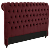 Best Furniture Outlet - Coaster - Devon 57-inch Upholstered California King Headboard Wine Red - 360341KWB1
