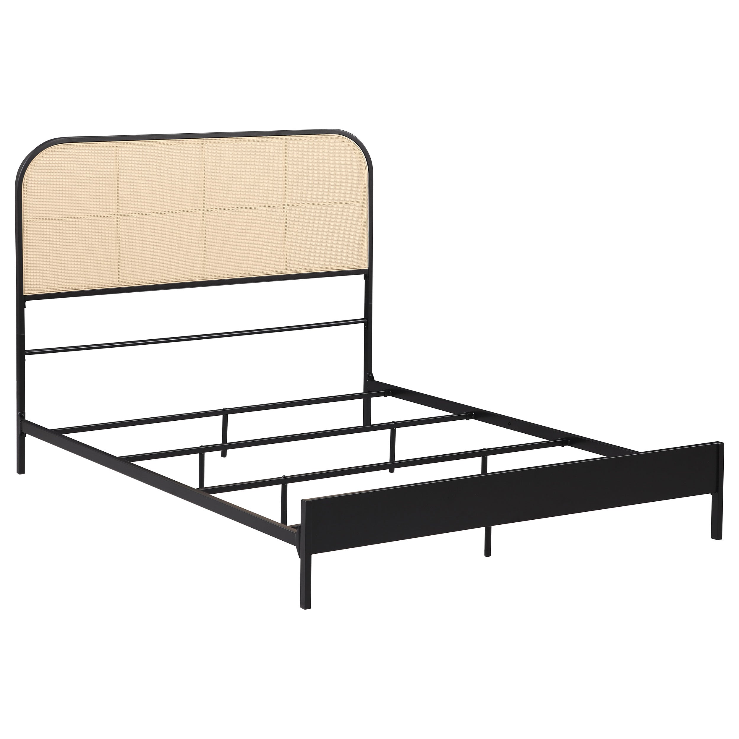 Best Furniture Outlet - Coaster - Amherst Radio Weave Rattan Metal Full Bed Black - 360351F