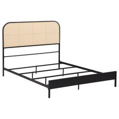 Best Furniture Outlet - Coaster - Amherst Radio Weave Rattan Metal Full Bed Black - 360351F