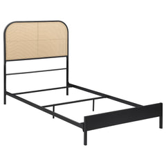 Best Furniture Outlet - Coaster - Amherst Radio Weave Rattan Metal Full Bed Black - 360351T