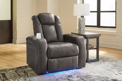 Best Furniture Outlet - Ashley Furniture - Fyne-Dyme Living Room - PWR Recliner/ADJ Headrest / Shadow - 3660213