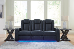Best Furniture Outlet - Ashley Furniture - Fyne-Dyme Living Room - PWR REC Sofa with ADJ Headrest / Sapphire - 3660315