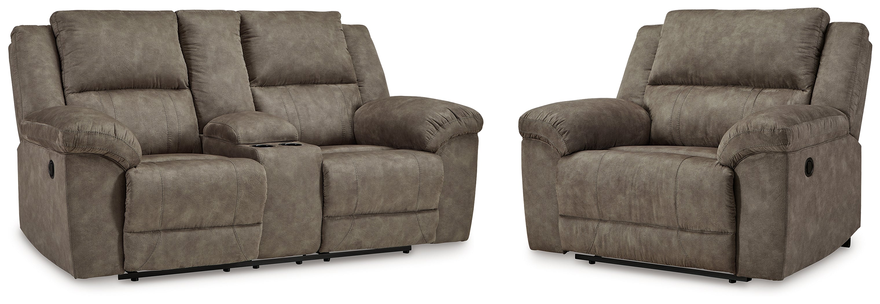 Best Furniture Outlet - Ashley Furniture - Laresview Reclining Loveseat and Oversized Recliner - Reclining Loveseat and Oversized Recliner - 37203U2