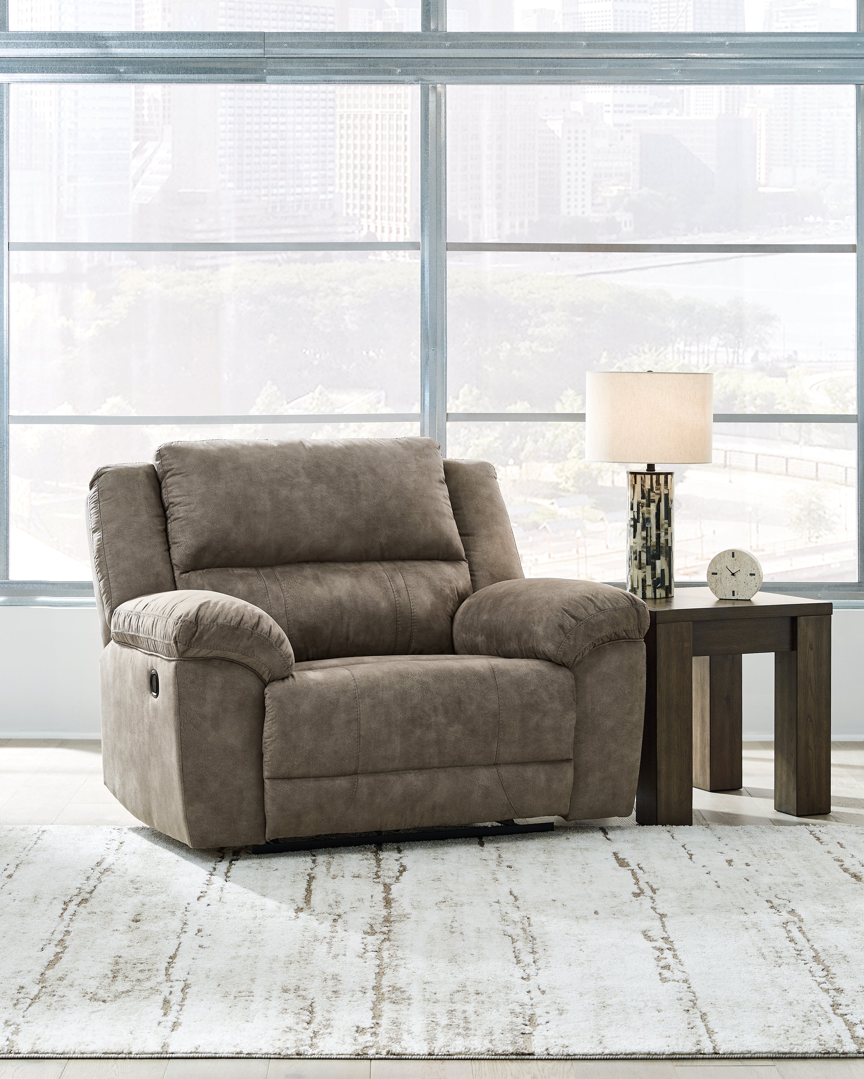 Best Furniture Outlet - Ashley Furniture - Laresview Living Room - Zero Wall Wide Seat Recliner / Fossil - 3720352