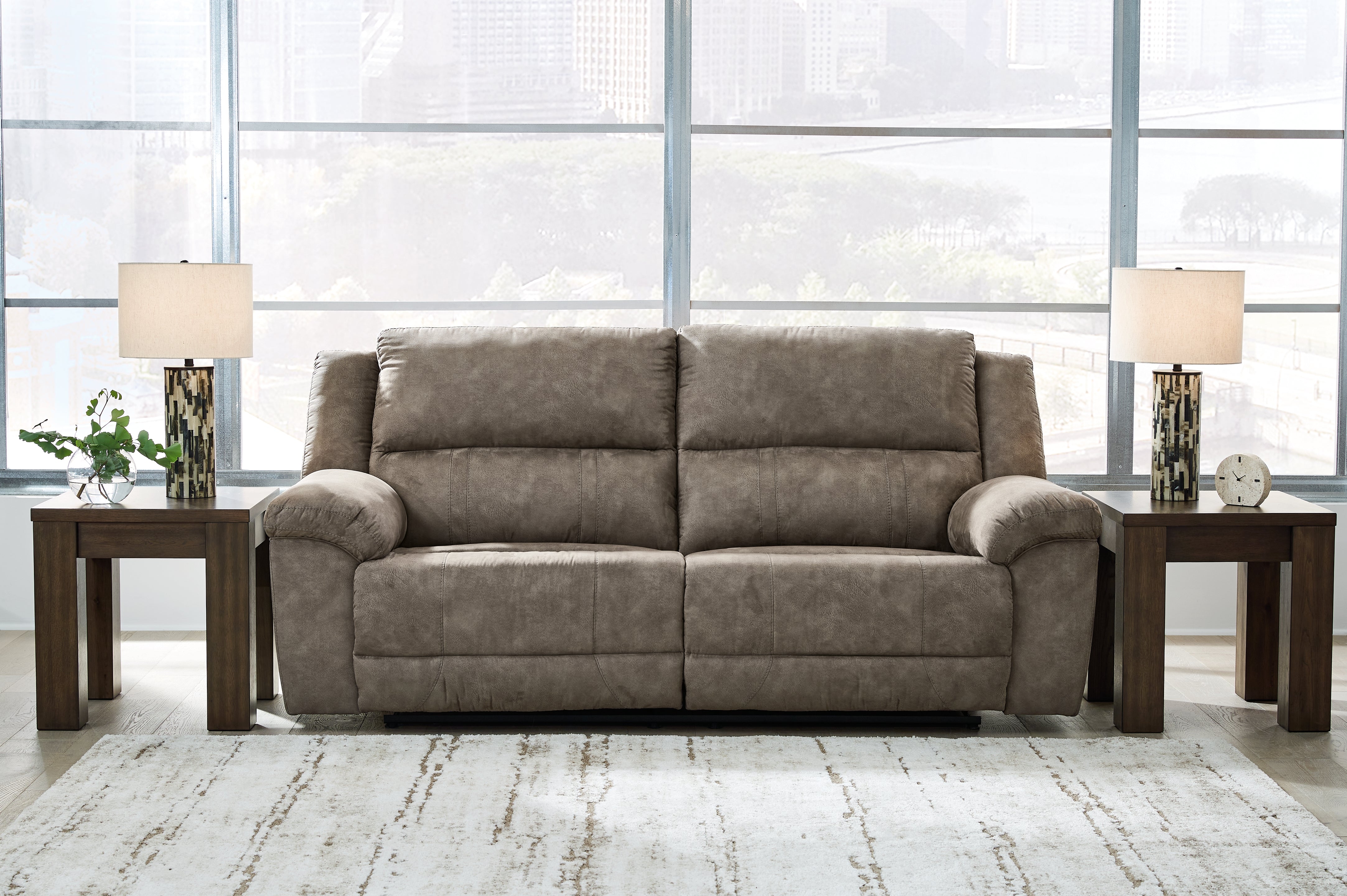 Best Furniture Outlet - Ashley Furniture - Laresview Living Room - 2 Seat Reclining Sofa / Fossil - 3720381
