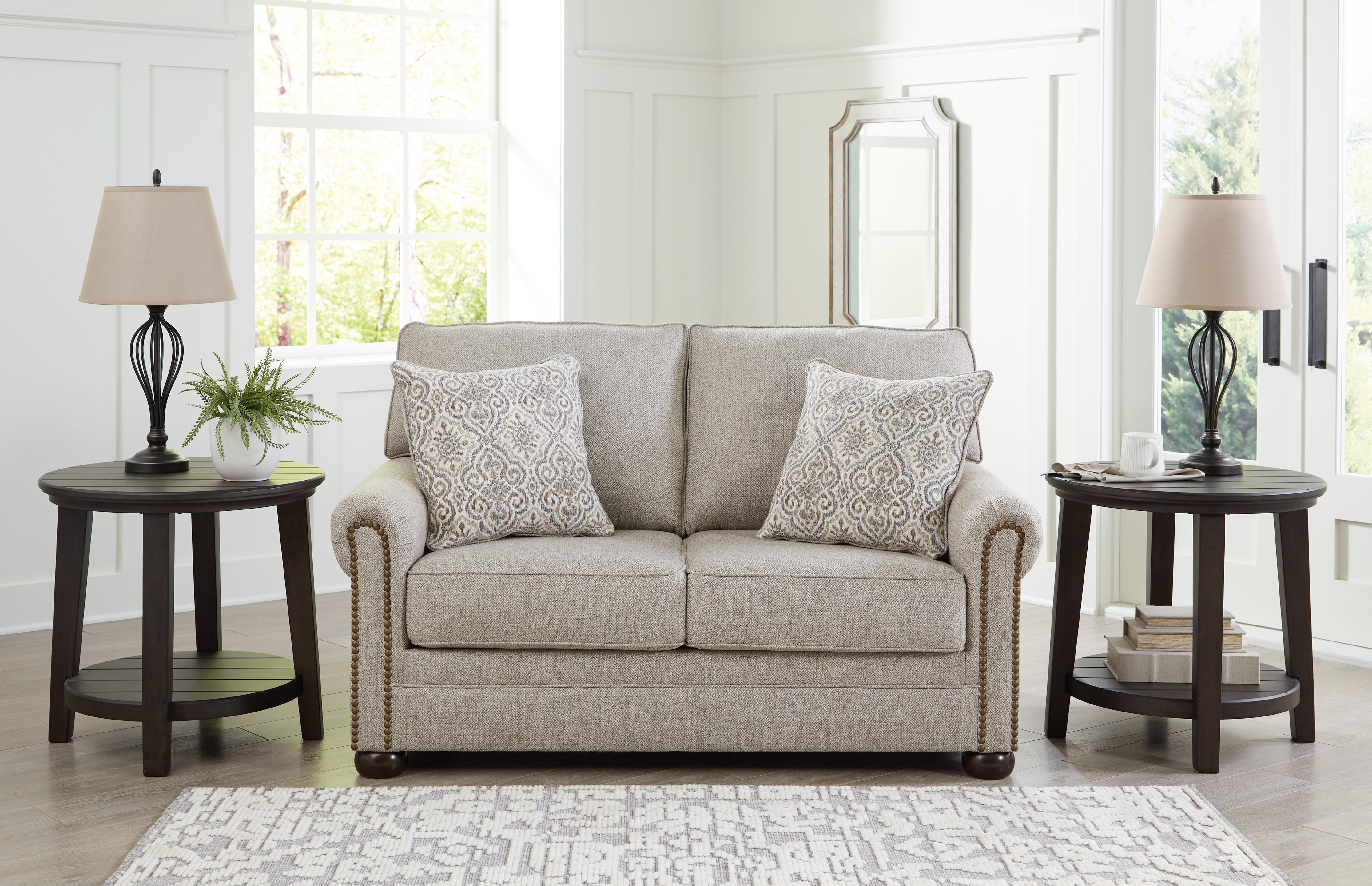 Best Furniture Outlet - Ashley Furniture - Gaelon Living Room - Loveseat / Dune - 3730735