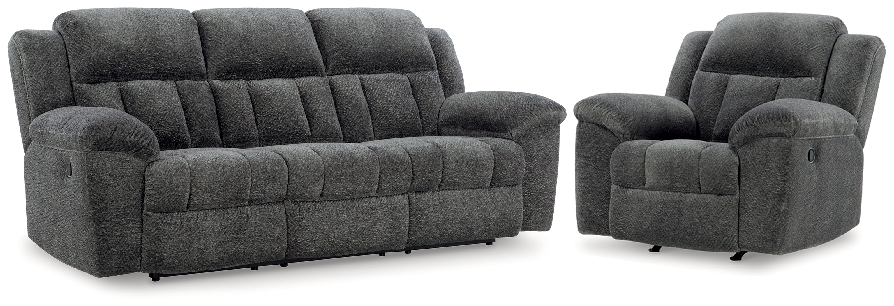 Best Furniture Outlet - Ashley Furniture - Frohn Reclining Sofa and Recliner - Reclining Sofa and Recliner - 37406U2