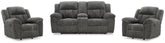 Best Furniture Outlet - Ashley Furniture - Frohn Reclining Loveseat with Console and 2 Recliners - Reclining Loveseat with Console and 2 Recliners - 37406U5