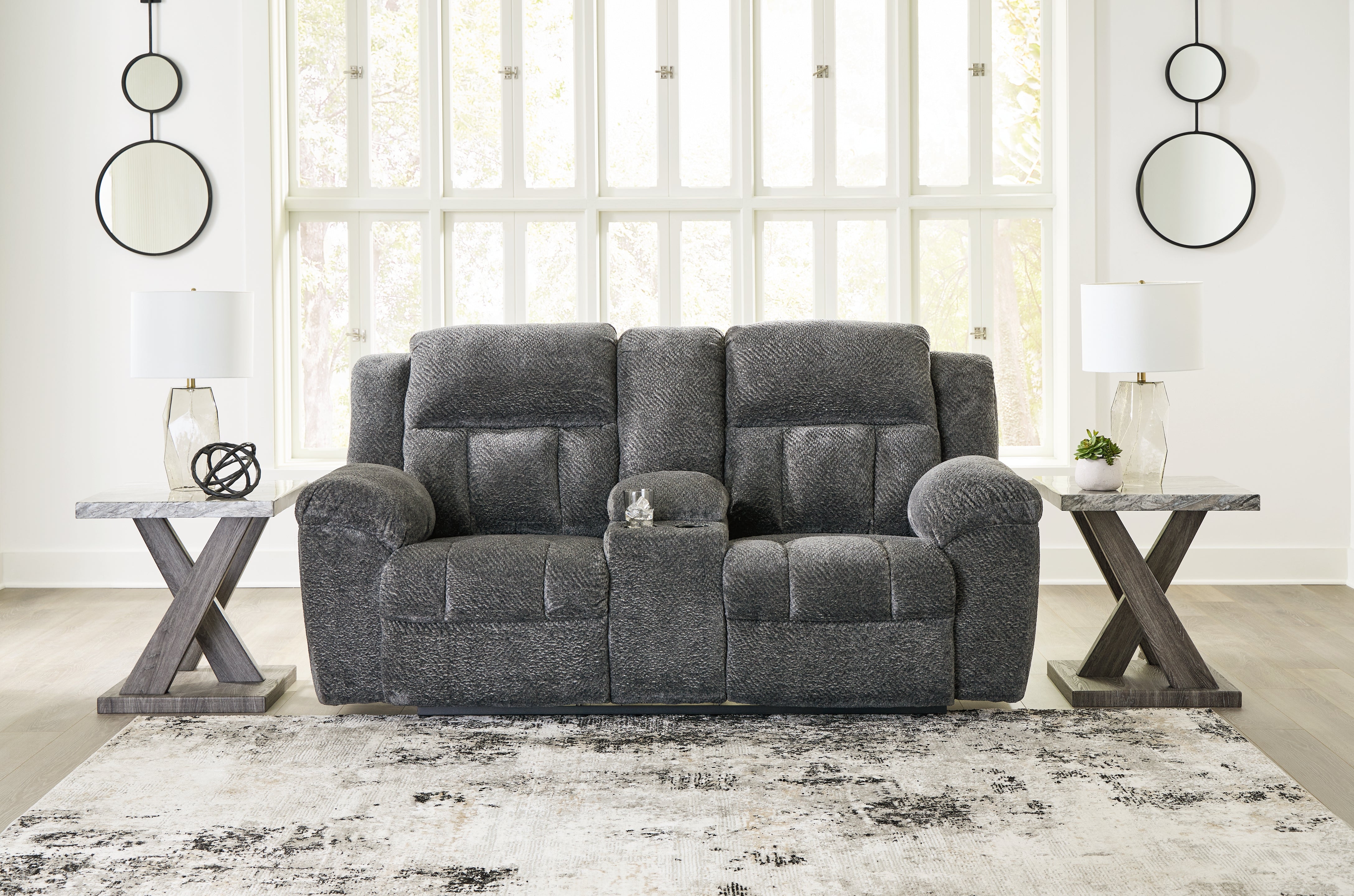 Best Furniture Outlet - Ashley Furniture - Frohn Living Room - Reclining Sofa / Graphite - 3740688