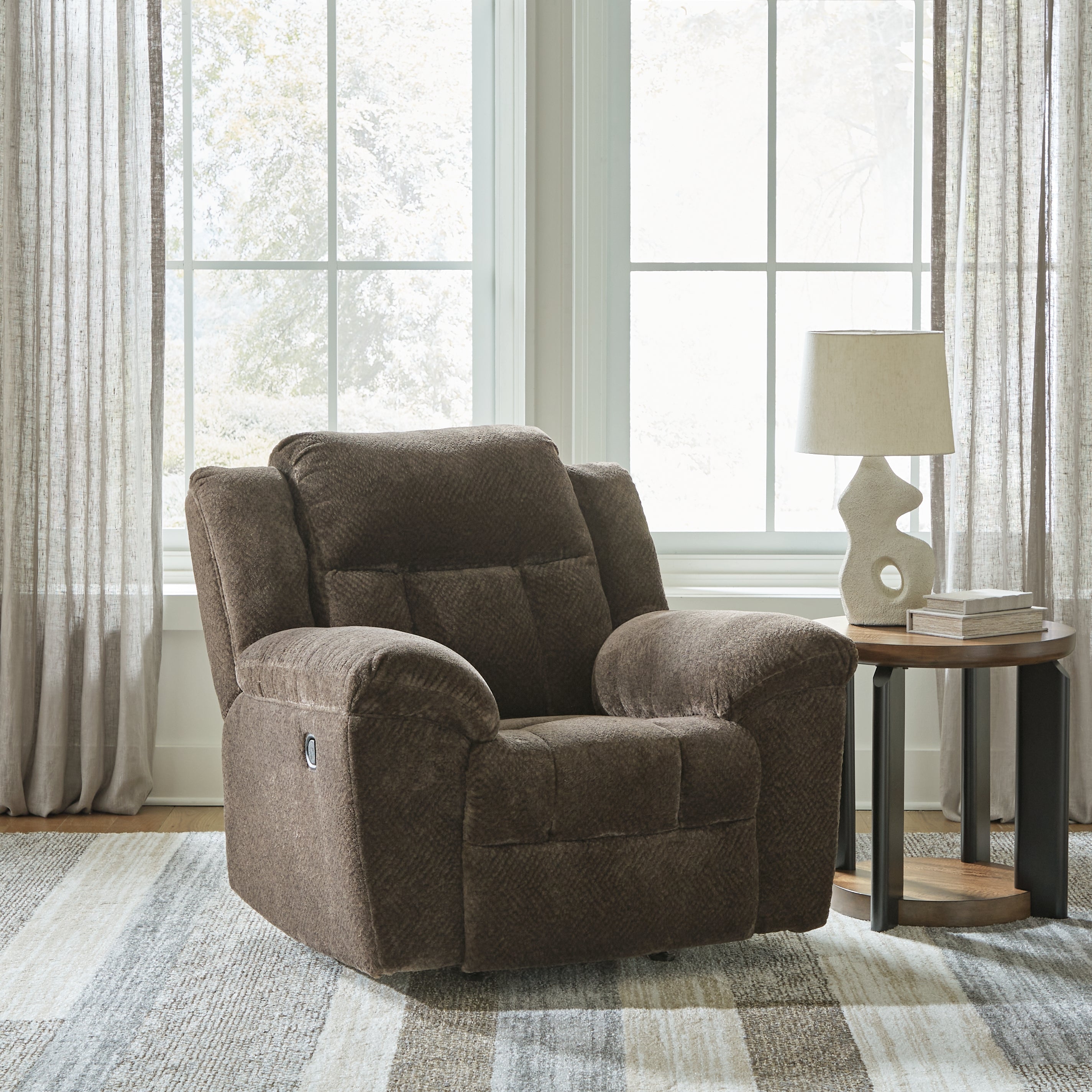 Best Furniture Outlet - Ashley Furniture - Frohn Living Room - Rocker Recliner / Chocolate - 3740725