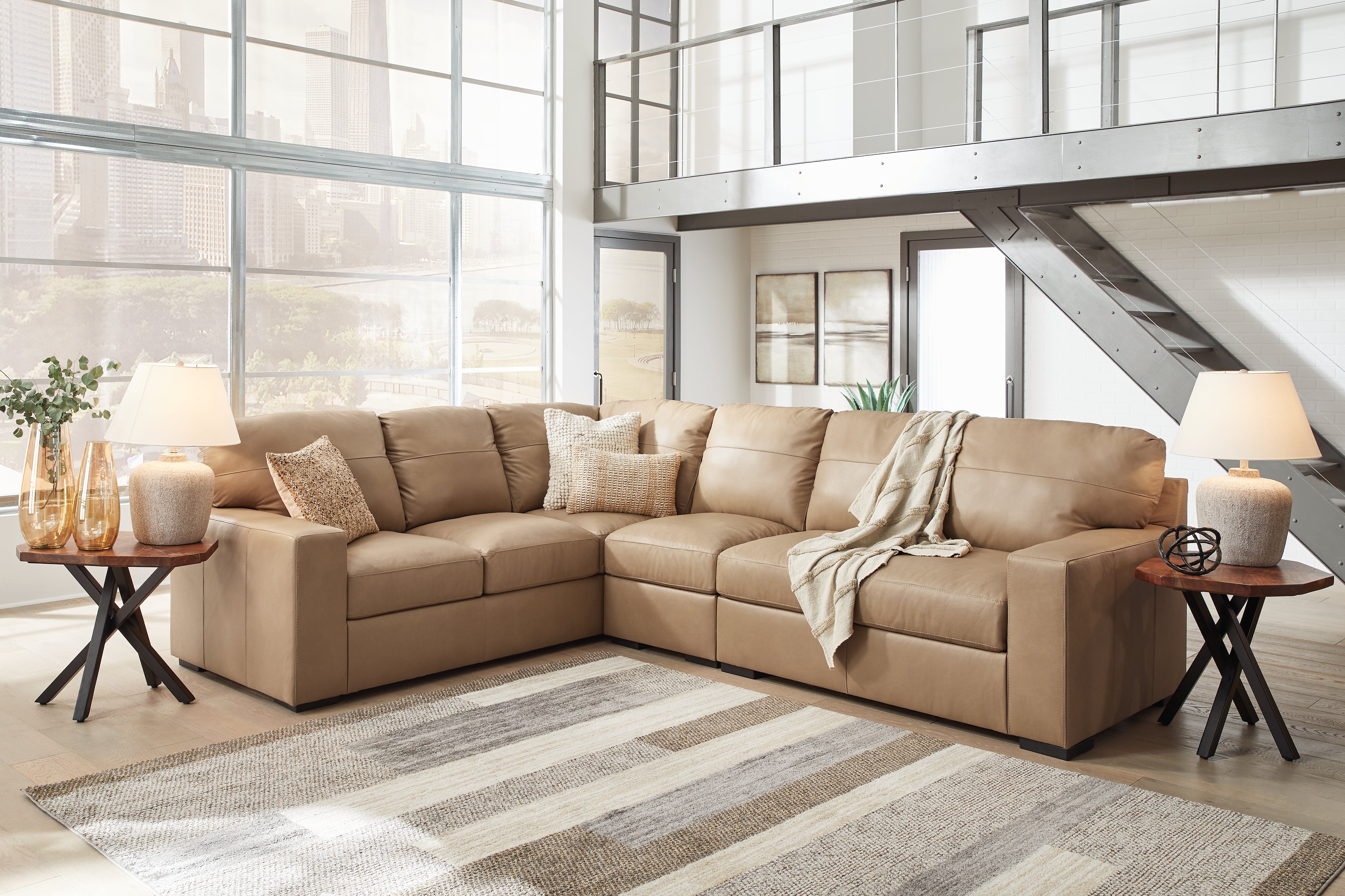 Best Furniture Outlet - Ashley Furniture - Bandon Sectional - LAF 3-Piece Sectional / Toffee - 38006S3