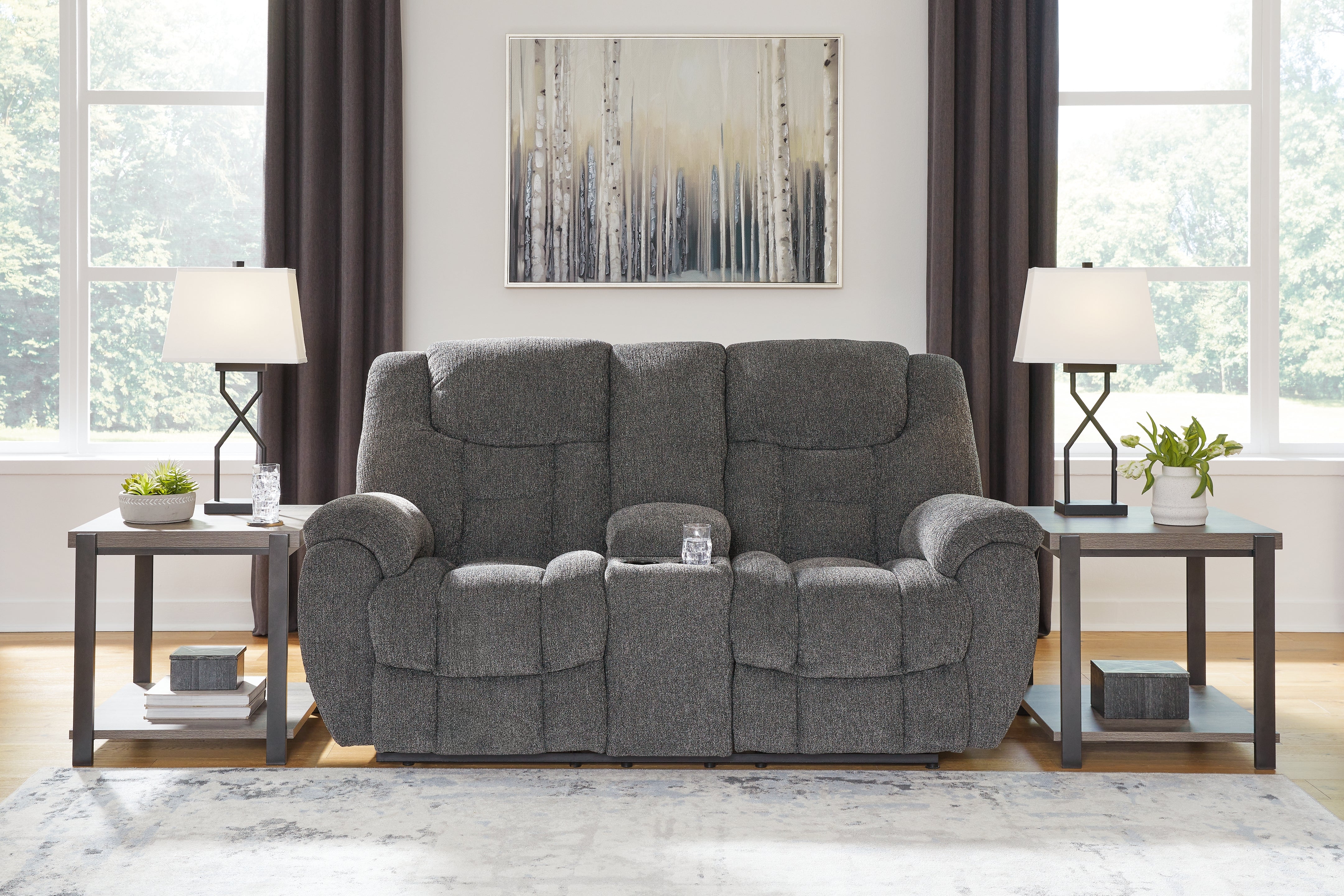 Best Furniture Outlet - Ashley Furniture - Foreside Living Room - Rocker Recliner / Charcoal - 3810425
