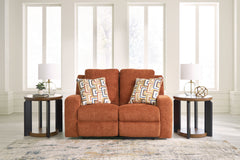 Best Furniture Outlet - Ashley Furniture - Danum Living Room - Reclining Loveseat / Spice - 3880786